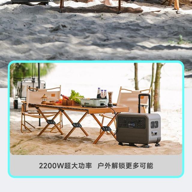 مولد كهرباء بطارية متنقلة للرحلات يوباو 2000 واط مع لوح شمسي قابل للطي 120 واط Yoobao Power Station 220V Portable Generator