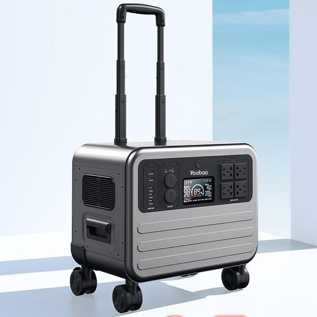 مولد كهرباء بطارية متنقلة للرحلات يوباو 2000 واط مع لوح شمسي قابل للطي 120 واط Yoobao Power Station 220V Portable Generator