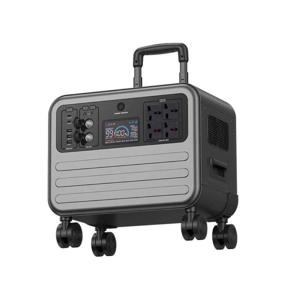 مولد كهرباء بطارية متنقلة للرحلات يوباو 2000 واط مع لوح شمسي قابل للطي 120 واط Yoobao Power Station 220V Portable Generator