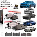 Dodge V8 RT Scat Pack 5.7L Charger Challenger Chrysler 300 SRT8 (2005 to 2023) - Carbon Fiber Ceramic Brake Pads by PowerStop NextGen - SW1hZ2U6MzA1Mzc1OA==