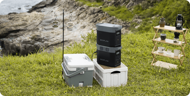 بطارية إضافية لبطارية Delta 2 المتنقلة للرحلات ايكوفلو 1800 واط EcoFlow Delta 2 Smart Extra Battery