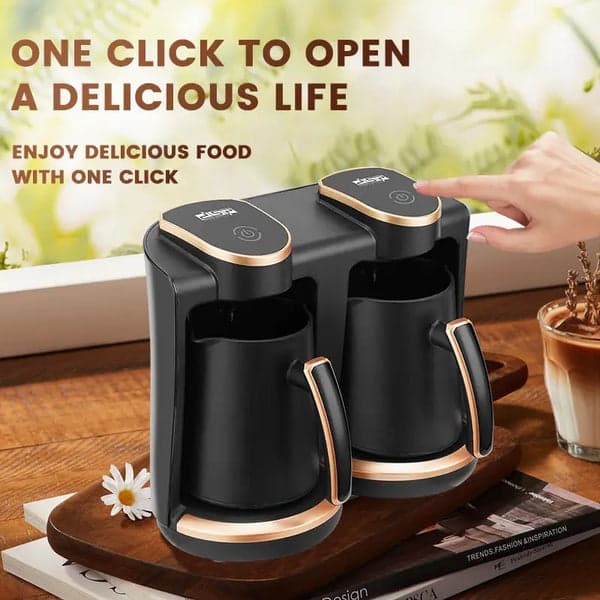 ماكينة صنع القهوة التركية المزدوجة دي اس بي 400 واط 250 مللي Dsp Double Turkish Coffee Maker