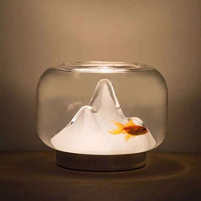 حوض سمك صغير مع اضاءة Fish Bowl Tank With Light