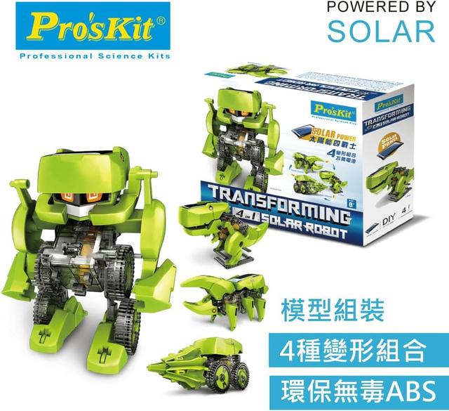 لعبة تركيب روبوت للاطفال بروسكيت يعمل بالطاقة الشمسية Proskit Transforming 4 Solar Robots