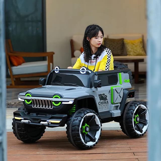 سيارة اطفال كبيرة جيب كهربائية تكتك 12 فولت مع ريموت Taktik Kids Ride On Car 4*4 Heavy Duty Super Jeep