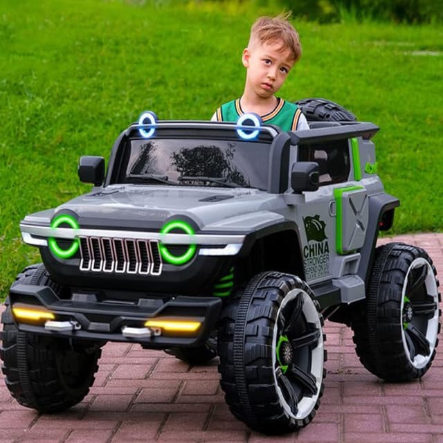 سيارة اطفال كبيرة جيب كهربائية تكتك 12 فولت مع ريموت Taktik Kids Ride On Car 4*4 Heavy Duty Super Jeep