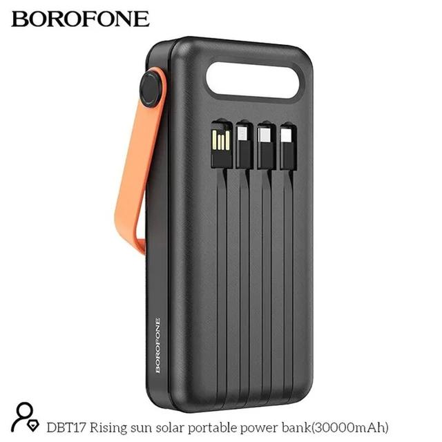 باور بنك شاحن متنقل بالطاقة الشمسية بوروفون 30000 مللي أمبير Borofone DBT17 Solar Portable Power Bank - SW1hZ2U6MTkwNjY1Mw==