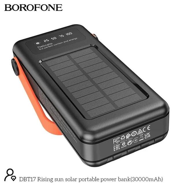 باور بنك شاحن متنقل بالطاقة الشمسية بوروفون 30000 مللي أمبير Borofone DBT17 Solar Portable Power Bank - SW1hZ2U6MTkwNjY0OQ==