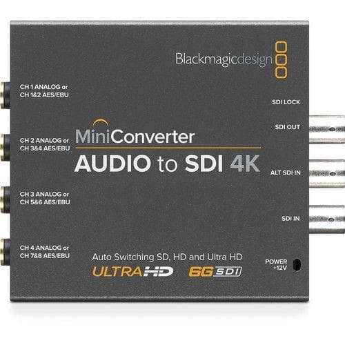 محول توزيع صغير 4k من أوديو إلى SDI من بلاك ماجيك ديزاين Blackmagic Design Mini Converter Audio to SDI 4K