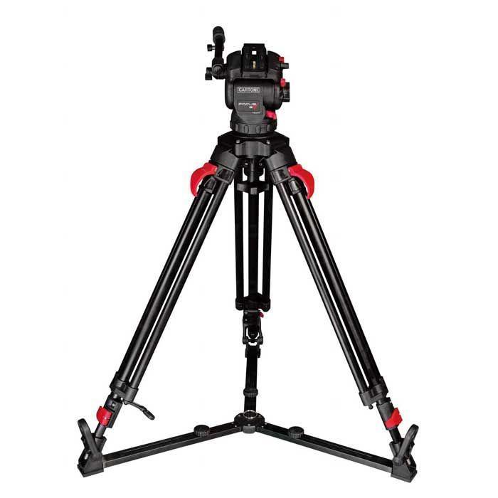 حامل كاميرا بقفل احمر كارتوني Cartoni FOCUS 8 with 2-St Red Lock ALU Tripod - System (KF08-RLG)