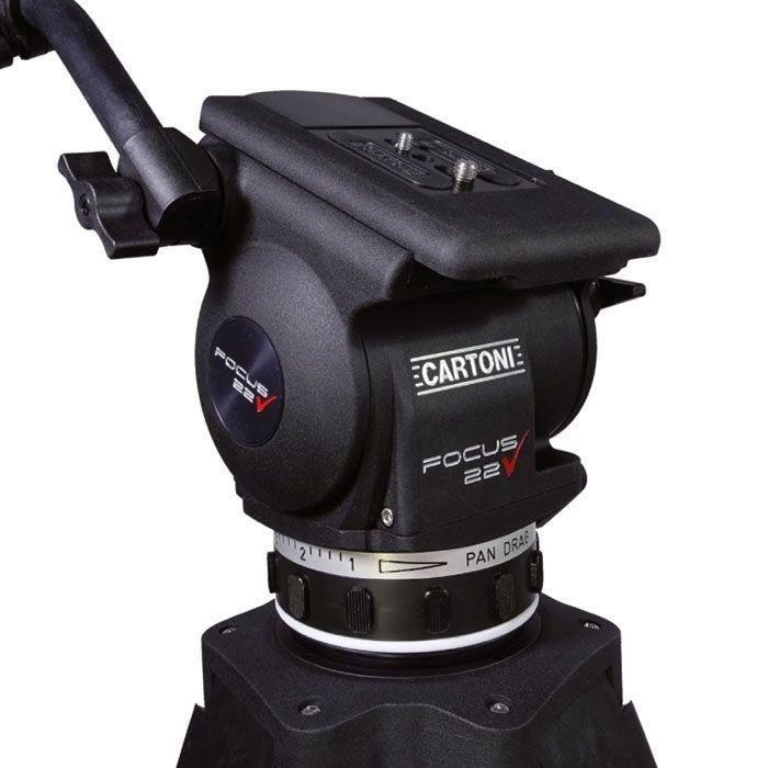 حامل كاميرا بقاعدة قياس 100 ملم كارتوني Cartoni Focus 22 - Fluid Head 100mm