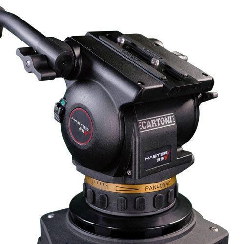 حامل كاميرا قاعدة قياس 150 ملم وزن 30 كغ كارتوني Cartoni Master 25 Fluid Head 150mm (Payload: 30kg)