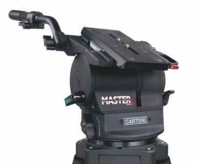 حامل كاميرا بقاعدة مسطحة كارتوني Cartoni Master Mk2 Fluid Head Flat base