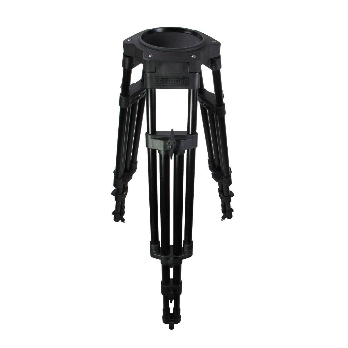 حامل كاميرا ثلاثي بقاعدة قياس 150 ملم و حمولة 150 كغ Cartoni Tripod 2 stage Aluminum (150mm bowl) – Payload 150 Kg