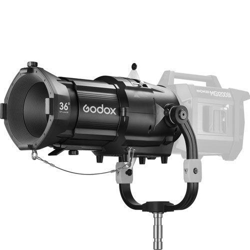 مجموعة محول جودوكس متوافق مع اضاءة تصوير جودوكس MG1200BI  بزاوية 36 درجة مع مجموعة جوبو جودوكس Godox 36° Projection Attachment for MG1200BI Include one Gobo set