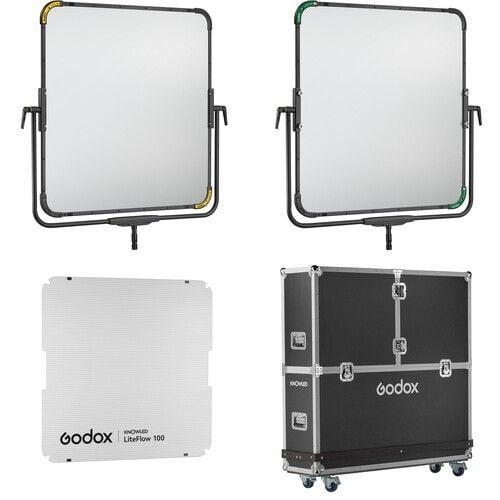 رفلكتر للتصوير مطلي بالألمنيوم 40 سم مجموعة 5 في 1 غودوكس Godox KNOWLED LiteFlow 100 Double-Sided Reflector Travel Kit