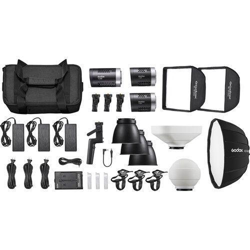 مجموعة معدات تصوير 15 في 1 غودوكس Godox ML 3 light kit 1 X ML60 + 2 X ML30 + Accessories