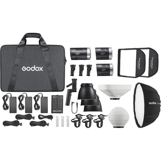 مجموعة معدات تصوير ثنائية اللون 15 في 1 غودوكس Godox ML Bi 3 light kit 1 ML60BI + 2 ML30BI + Accessories - SW1hZ2U6MTkzNTIxOA==