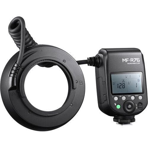 فلاش تصوير رينق لايت مع تريقر متوافقة مع كاميرات DSLR Hot Shoe غودوكس Godox Marco Ring Flash universal