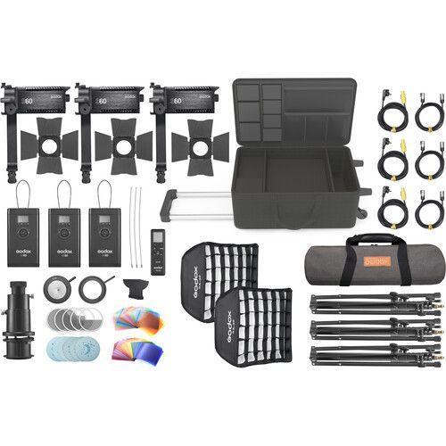 Godox S60 LED Focusing 3-Light Kit