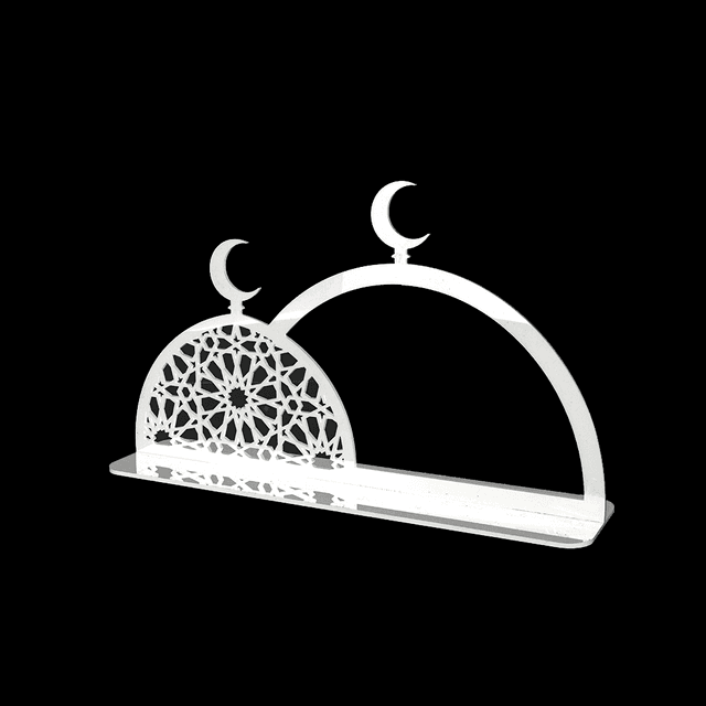 ديكور طولة رمضاني ستاند على شكل قبة مسجد Ramadan Acrylic Stand Mosque Dome