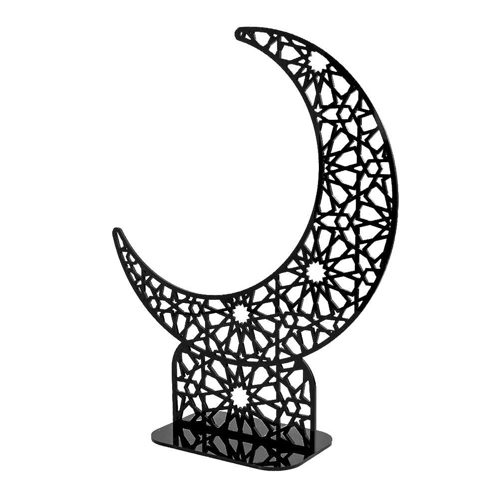 ديكور مجسم هلال رمضان صغير زينة للمنازل Small Ramadan Crescent Home Decoration