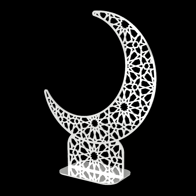 ديكور مجسم هلال رمضان صغير زينة للمنازل Small Ramadan Crescent Home Decoration - SW1hZ2U6MTk2ODE1MA==