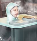 حوض استحمام قابل للطي حمام بخار أوتوماتيكي Volcano Bath Tub Automatic Heating Steam Bath