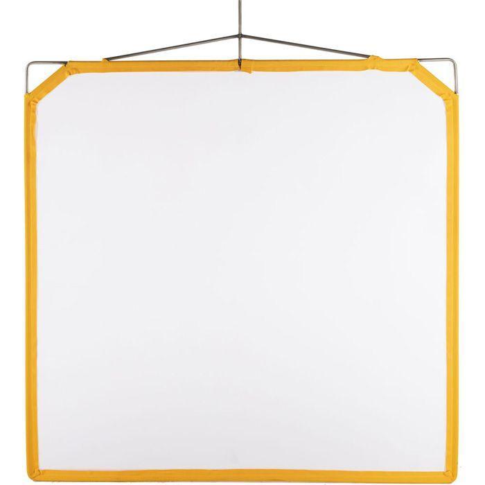 Matthews Solid Frame Scrim White Artificial Silk 48x48"