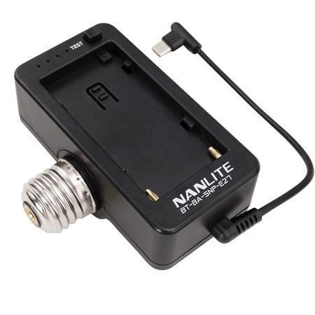 حامل بطارية NP-F وادابتر لمصباح PavoBulb 10C  نان لايت NANLITE NP-F Battery Adapter and Mount