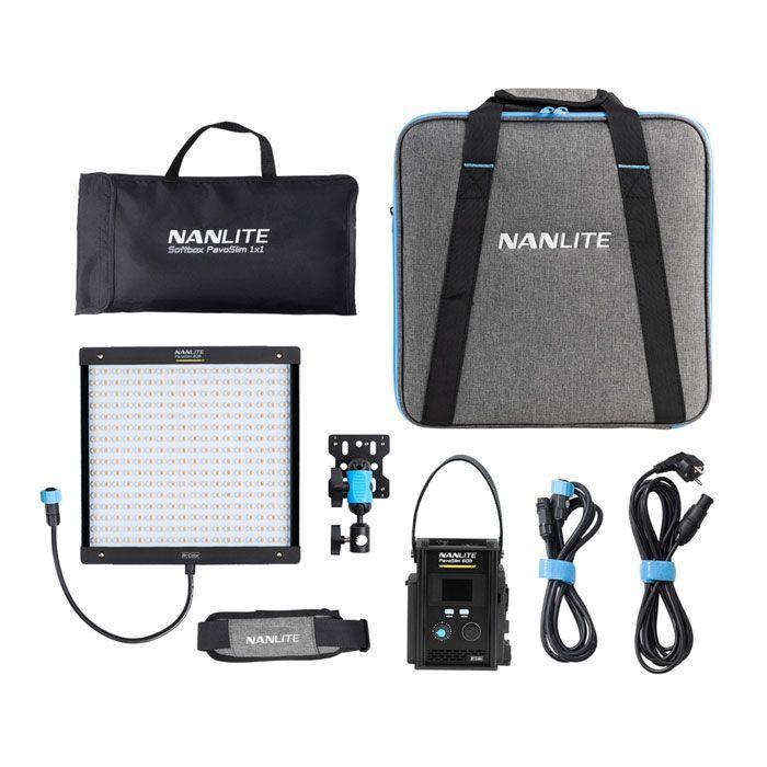 إضاءة استديو ثنائية اللون مع حقيبة حمل نان لايت NANLITE PavoSlim 60B LED Bi-color Panel Light