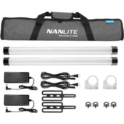 طقم إضاءة تصوير تيوب لايت 2 قطعة نان لايت NANLITE Pavotube II 15XR 2Kit RGBWW Tubelight