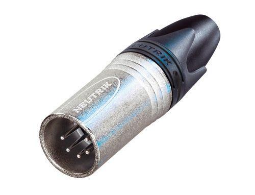 موصل كيبل ذكر 5 أقطاب غلاف لون نيكل وموصلات فضية من نيوتريك NEUTRIK 5 pole male cable connector with Nickel housing and silver contacts