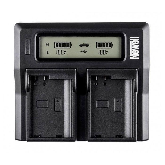 Newell DC-LCD two-channel charger for Canon LP-E6 batteries