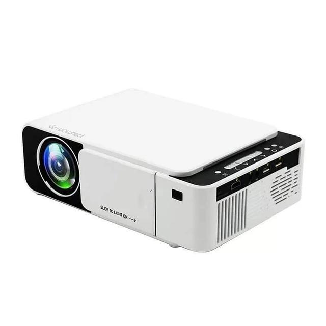 Wownect T5 Projector with Stereo Surround Speakers 100 ANSI WiFi Home Theater Projector 800x480 Native 40-140 inches (Used) - SW1hZ2U6MzIwODk2Ng==