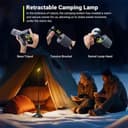 كشاف ليد خارجي وباور بنك مدمج 10000 مللي أمبير Portable Telescopic Tripod Camping Light