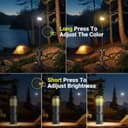 كشاف ليد خارجي وباور بنك مدمج 10000 مللي أمبير Portable Telescopic Tripod Camping Light