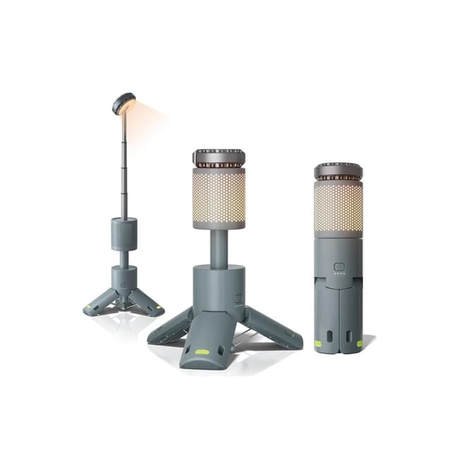 كشاف ليد خارجي وباور بنك مدمج 10000 مللي أمبير Portable Telescopic Tripod Camping Light