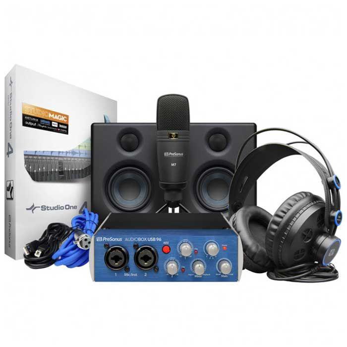 حزمة مونتاج اصوات للبودكاست من بريسونوس Presonus Audiobox 96 USB Ultimate