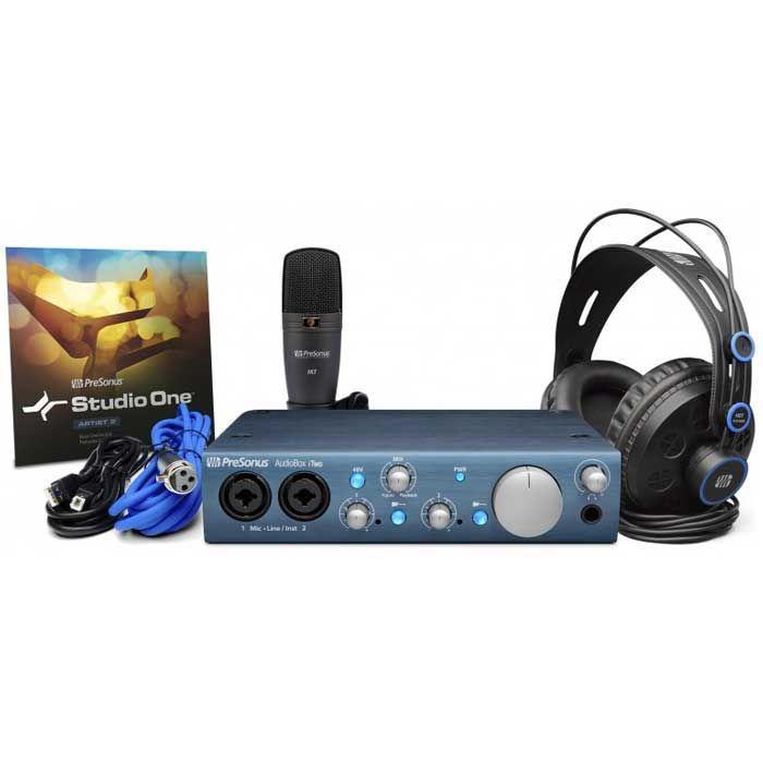 حزمة مونتاج اصوات للبودكاست من بريسونوس Presonus Audiobox I-Two Studio