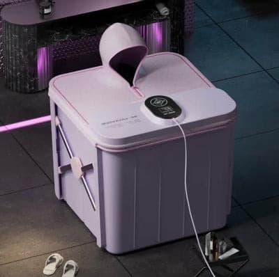 حوض استحمام قابل للطي حمام بخار أوتوماتيكي Volcano Bath Tub Automatic Heating Steam Bath