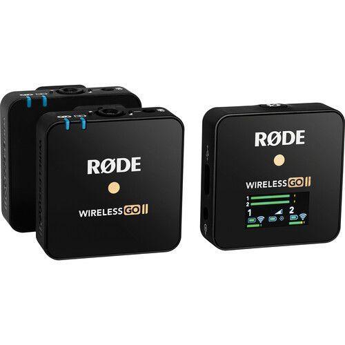 مايك رود لاسلكي وايرليس جو الجيل الثاني لشخصين مع مسجل صوت Rode Wireless GO II Compact Digital Wireless Omni Lavalier Microphone System/Recorder Kit