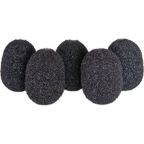 Rycote 105501 Lavalier Mic Foam Black (5 Pack)