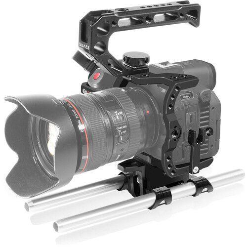 قفص كاميرا متوافق مع كاميرا كانون R5C/R5/R6 مع قضيب 15 مم ومقبض علوي سمول رينج SHAPE Camera Cage for CANON R5C/R5/R6 with 15MM LW Rod System