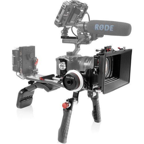 قفص كاميرا متوافق مع كاميرا سوني FX3-FX30 مع مقبض مزدوج و قضيب 15 مم شيب SHAPE Sony FX3-FX30 Shoulder Mount Matte Box Follow Focus