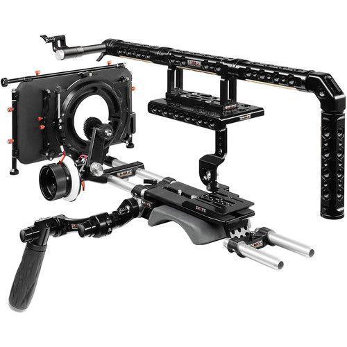 قفص كاميرا طويل متوافق مع كاميرا سوني FX9 مع لوحة كتف ومقبض قابل للتعديل شيب  SHAPE Sony FX9 Baseplate Cage Top handle Long VF 4x5.6 Matte box and Follow Focus Pro