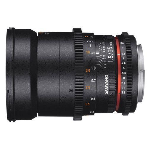 عدسة كاميرا 35 مم متوافقة مع كاميرات كانون سام يانج Samyang 35mm T1.5 VDSLRII Cine Lens