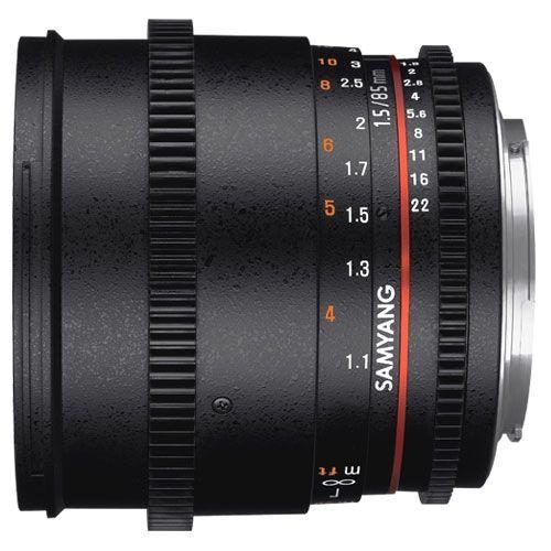 عدسة كاميرا 85 مم متوافقة مع كاميرات كانون سام يانج Samyang 85mm T1.5 VDSLR II Lens