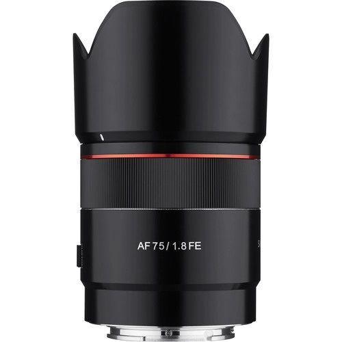 عدسة كاميرا 75 مم وفتحة العدسة القصوى f / 1.8 سام يانج Samyang AF 75mm f/1.8 FE Lens