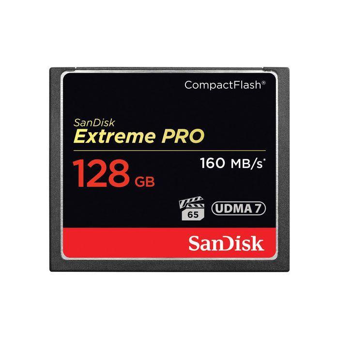 بطاقة ذاكرة 128 جيجا بايت سرعة قراءة 160 ميجا بايت في الثانية سان ديسك SanDisk 128GB Extreme Pro CompactFlash Memory Card